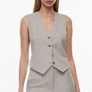 ARITZIA BABATON deniro vest grey size 10